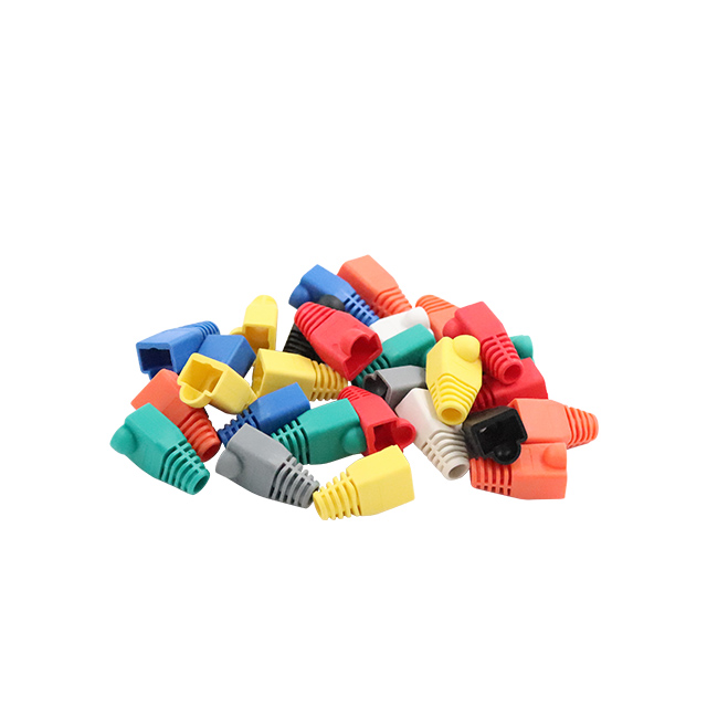 Plastik lembut warna -warni RJ45 Modular Plug Boot untuk Cat5e Cat6