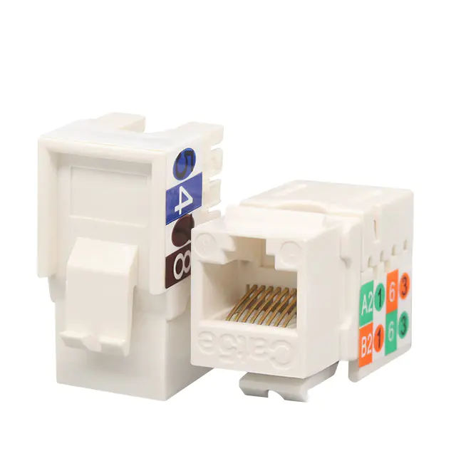 Apa keuntungan dari desain 90 derajat CAT5E UTP 90 derajat Keystone Jack?